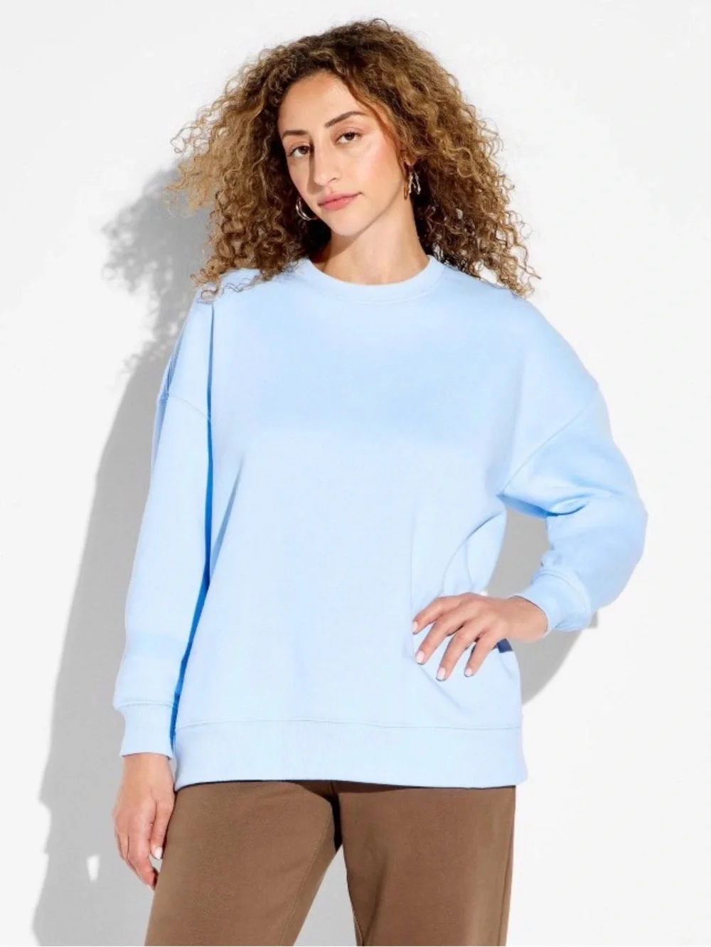 wild fable Light Blue Embroidered Cowboy Boot Sweatshirt - Picture 3 of 3